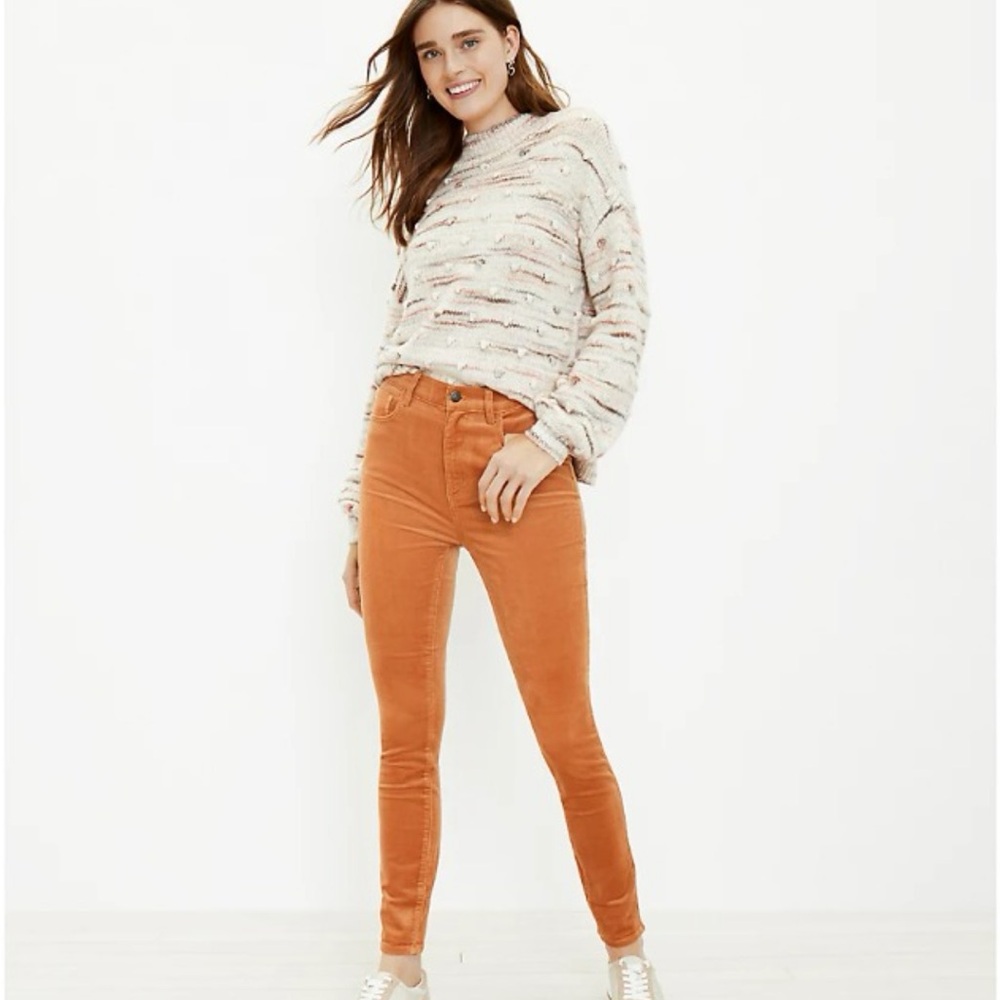 NWT LOFT The Skinny High-Rise Corduroy Jeans Waist 29